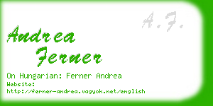 andrea ferner business card